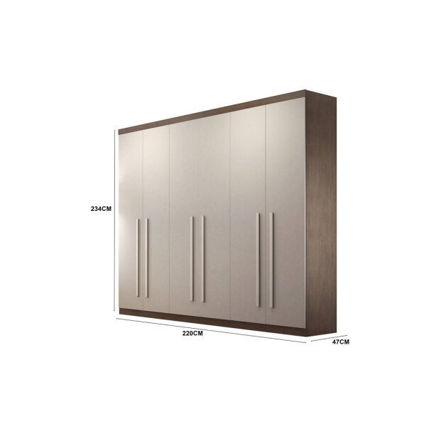 Guarda-Roupa Casal Encanto 100 MDF 6 Portas e 4 Gavetas Rufato - 2