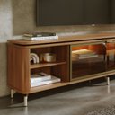 Ver imagem 4 de Rack Lincoln Float 2,12m MDF com LED e Vidro Reflecta Canella