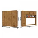 Ver imagem 4 de Guarda-roupa Casal Modulado Hércules 11 Portas 6 Gavetas Cinamomo - Carioca Móveis