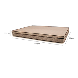 Cama Box Solteiro 88 Tecido Sintético Branco com Colchão Polônia Bello Box - D28 65x88x188 - 2