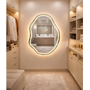 Ver mais imagens de Espelho Banheiro Organico Inteligente Touch Led 3 Cores + Desembacador com Display Digital 80x60 Cm