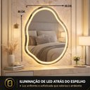 Ver imagem 4 de Espelho LED Banheiro Touch 3 Cores de Luz com Desembaçador e Display Digital 80x60 cm 110V/220V