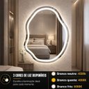 Ver imagem 5 de Espelho LED Banheiro Touch 3 Cores de Luz com Desembaçador e Display Digital 80x60 cm 110V/220V