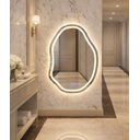 Ver imagem 7 de Espelho Banheiro Organico Inteligente Touch Led 3 Cores + Desembacador com Display Digital 80x60 Cm