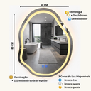 Ver imagem 3 de Espelho Banheiro Led Touch 3 Cores de Luz com Desembaçador e Display Digital 80x60 Cm 110v/220v