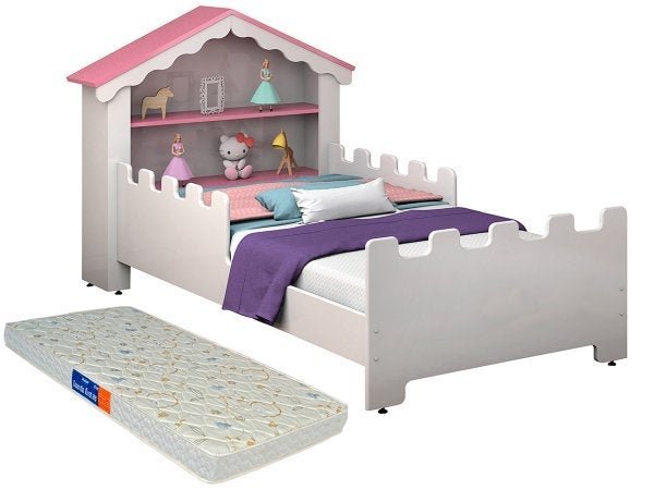 Cama Infantil Castelo Princesa com Colchão - 5