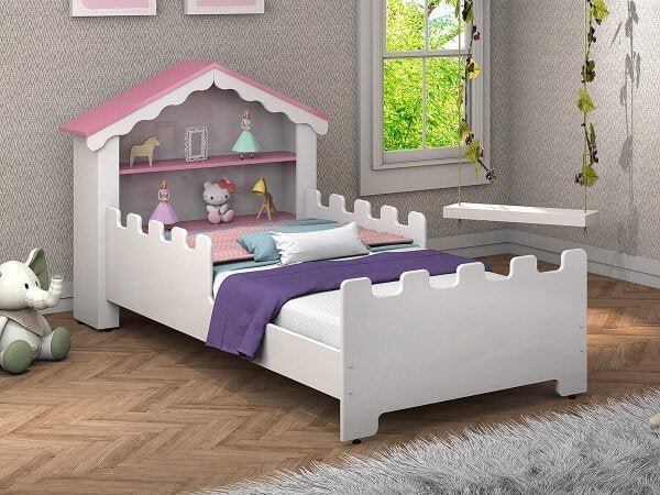 Cama Infantil Castelo Princesa com Colchão