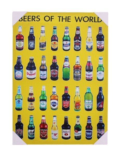 Tela Canvas 50x70 - Quadro Cervejas Bar Beers Of The World