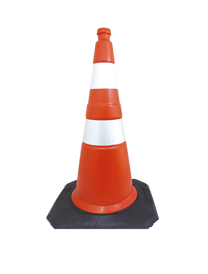 Cone De Sinalização PVC 75cm Com Base De Borracha MixSeg | MadeiraMadeira