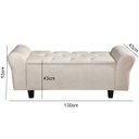 Ver imagem 2 de Cabeceira Casal e Recamier Sapateira America 140cm Bege