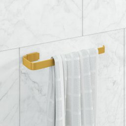 Kit de Acessórios para Banheiro 6 Peças Stander:dourado - 7