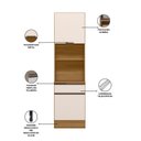 Ver imagem 3 de Paneleiro Simples 2 Portas Gaveta 60cm Etna Poliman Móveis