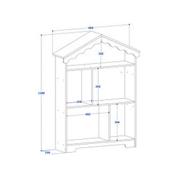 Nicho Estante Organizador Brinquedos Criança Menina Branco/Rosa - 3