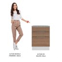 Ver imagem 4 de Balcão Madesa Stella 60 cm 3 Gavetas Branco/Rustic Cor:Branco/Rustic