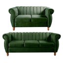 Ver imagem 2 de Conjunto Realeza 2 e 3 Lugares Cor:Veludo Verde 270