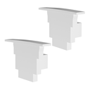 Ver imagem 1 de Kit Acessórios Taschibra para Perfil Embutir 1,7x2,5cm Vertex 25 Branco