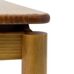 Mesa de Jantar 8 Lugares 2,20m Tampo de Madeira Flutuante Maciça Bergen Iaza Móveis - 9