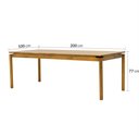 Ver imagem 2 de Mesa de Jantar 8 Lugares 2,20m Tampo de Madeira Flutuante Maciça Bergen Iaza Móveis