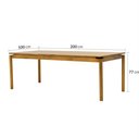 Ver imagem 2 de Mesa de Jantar 8 Lugares 2,20m Tampo de Madeira Flutuante Maciça Bergen Iaza Móveis