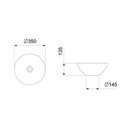 Ver imagem 3 de Cuba de Apoio Roca / Incepa Platinum P1 35x35 1450970087108 Redonda Matte Black