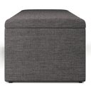 Ver imagem 7 de Calçadeira Recamier Baú para Cama de Casal King Dália 195x50 Cm W01 Linho Cinza Escuro - Lyam Lyam D