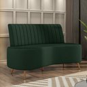 Ver imagem 1 de Sofá Living Decorativo 2 Lugares 1,60m Katara Verde Escuro Veludo G33 - Gran Belo