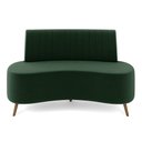 Ver imagem 2 de Sofá Living Decorativo 2 Lugares 1,60m Katara Verde Escuro Veludo G33 - Gran Belo