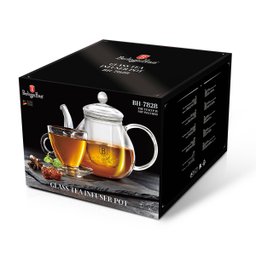 Bule Chaleira Vidro C/ Filtro 1 Litro Eternal Berlinger Haus Infusor Chá Utensilio Cozinha Elegância - 4