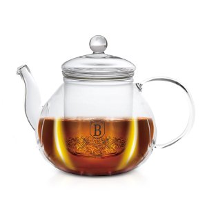 Bule Chaleira Vidro C/ Filtro 1 Litro Eternal Berlinger Haus Infusor Chá Utensilio Cozinha Elegância