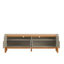 Ver imagem 2 de Rack com 160cm Cantos Arredondados 4 Portas para Tv 65 Flip 1.6 Patrimar Off White/cinamomo