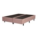 Ver imagem 1 de Base Box Casal Bipartido Blindado Suede Rosé