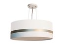 Ver imagem 1 de Lustre Pendente Branco Faixas Bronze Cúpula 50x15 Tom Luz