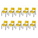 Ver imagem 1 de Kit 10 Cadeira Iso - Amarelo