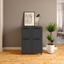 Ver imagem 7 de Aparador Buffet Multiuso 70 Cm 4 Portas Bertolini - Grafite