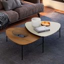 Ver imagem 1 de Conjunto de Mesas de Centro 89cm para Sala 100% Mdf Cor:louro e Luna com Preto