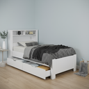 Ver imagem 1 de Cama de Solteiro com 2 Gavetas Invicta Contemporânea Branco
