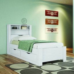 Cama de Solteiro com 2 Gavetas Invicta Contemporânea  - 1