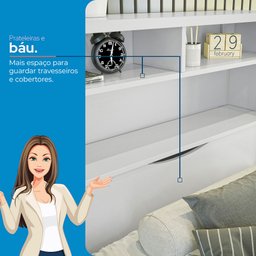 Cama de Solteiro com 2 Gavetas Invicta Contemporânea  - 7
