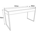 Ver imagem 4 de Escrivaninha Industrial Malta 137x53 Ferro Dourado Tampo Amêndoa