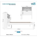 Ver imagem 3 de Cama Solteiro Invicta com Baú Branco