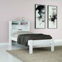 Ver imagem 1 de Cama Solteiro Invicta com Baú Branco