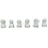 Kit com 6 Mini Buda Baby em Resina (4cm) - Cristal - 1