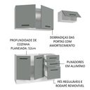 Ver imagem 5 de Armário de  Cozinha Compacta 180cm Branco/Cinza Agata Madesa 09