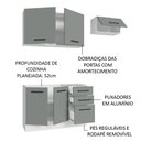 Ver imagem 5 de Armário de Cozinha Compacta 180cm Branco/Cinza Agata Madesa 09