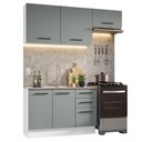 Ver imagem 3 de Armário de Cozinha Compacta 180cm Branco/Cinza Agata Madesa 09