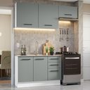 Ver imagem 1 de Armário de Cozinha Compacta 180cm Branco/Cinza Agata Madesa 09