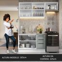 Ver imagem 6 de Armário de  Cozinha Compacta 180cm Branco/Cinza Agata Madesa 09