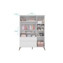 Ver imagem 4 de Quarto Branco Melinda com Guarda Roupa 3 Portas, Cômoda 1 Porta 100% mdf - Phoenix Baby