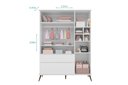 Ver imagem 4 de Quarto Branco Melinda com Guarda Roupa 3 Portas, Cômoda 1 Porta 100% mdf - Phoenix Baby
