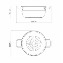 Jogo de Panelas Tramontina Professional Inox Fundo Triplo 5pçs Caçarolas Frigideira Cozi-vapore - 8